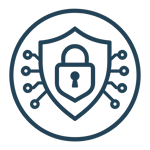 Cybersecurity icon in a circle-1