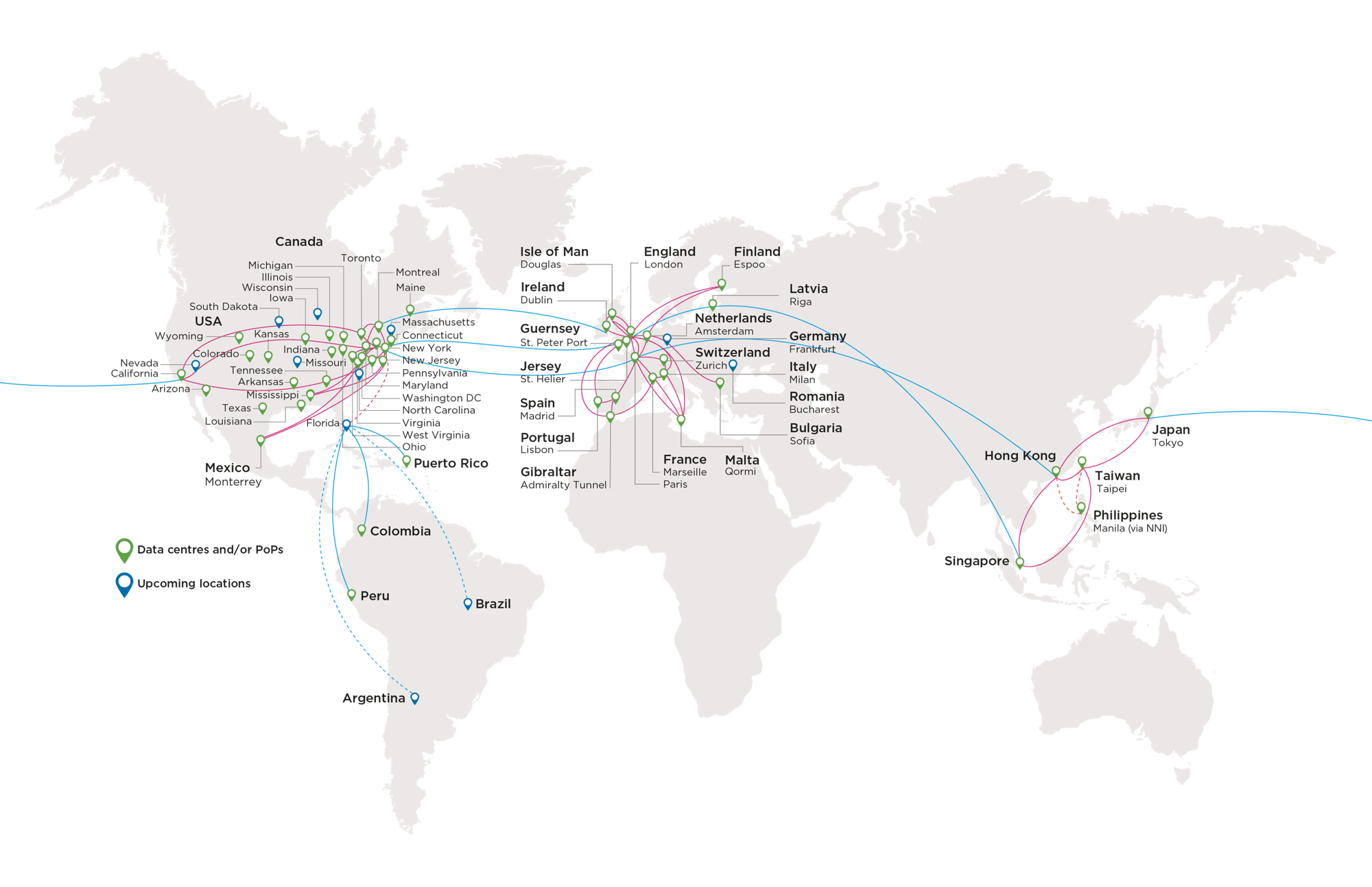 Global Network Map Global Network Map